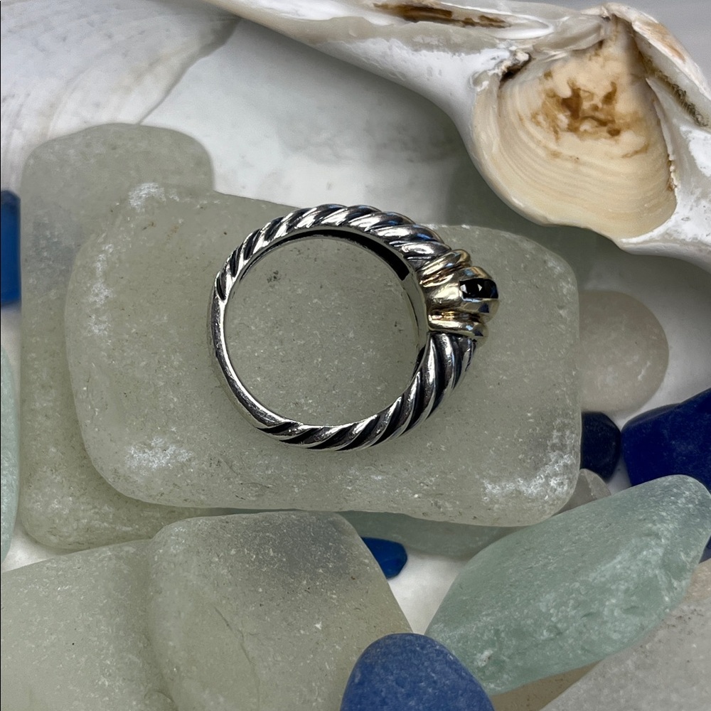 David Yurman Sapphire Cable Dome Ring - Picture 8 of 12